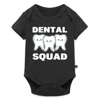 Dental Squad Kieferorthopäden - Baby Premium Kurzarmbody - Schwarz - Vorne