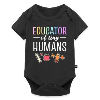 Educator Of Tiny Humans Tutor - Baby Premium Kurzarmbody - Schwarz - Vorne