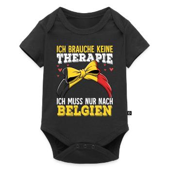Belgien - Baby Premium Kurzarmbody - Schwarz - Vorne