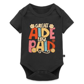 Assistante Parentale Grande Aide Mal Payé - Body à manches courtes Premium Bébé - noir - Devant