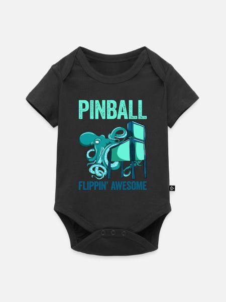 Pinball Maschine Flipper Maschine - Baby Premium Kurzarmbody - Schwarz