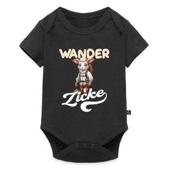 Wandern Ziege Wanderung Natur Frauen Meckern - Baby Premium Kurzarmbody - Schwarz - Vorne