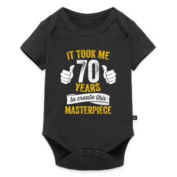 Funny 70 Years Old Joke 70th Birthday Gag Proud - Baby Premium short-sleeve bodysuit - black - Front