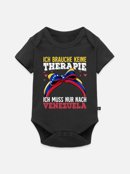 Venezuela - Baby Premium Kurzarmbody - Schwarz