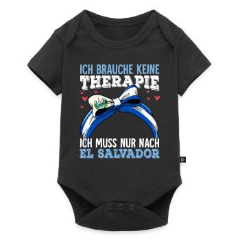 El Salvador - Baby Premium Kurzarmbody - Schwarz - Vorne