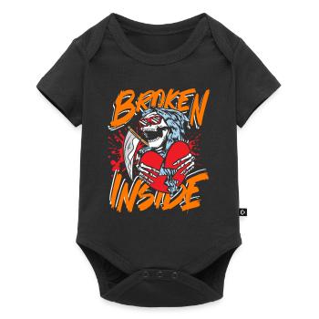 Broken inside - Baby Premium short-sleeve bodysuit - black - Front