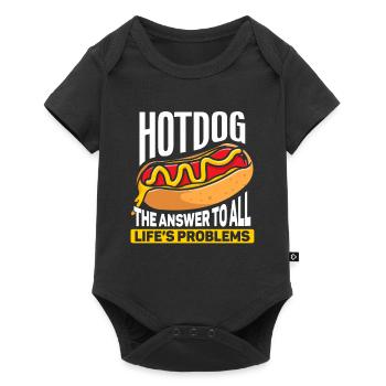 Hot-Dog Cadeau Nourriture Hot Dog - Body à manches courtes Premium Bébé - noir - Devant