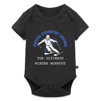 Skier Skiing Outfit Ski Skiing Ski Design - Baby Premium short-sleeve bodysuit - black - Front