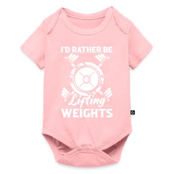 Lifting Weights Workout Training Weight Lifting - Baby Premium short-sleeve bodysuit - rose - Front