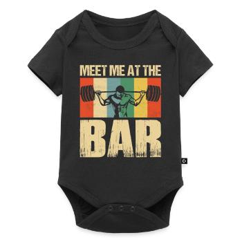 Meet Me At The Bar Workout Training Weight Lifting - Baby Premium short-sleeve bodysuit - black - Front
