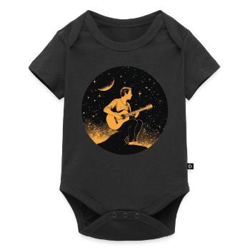 Night Sky Nature Guitar Musician Environmental Gui - Baby Premium Kurzarmbody - Schwarz - Vorne