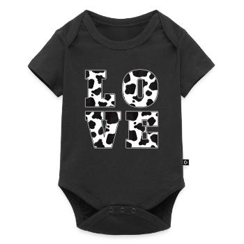 Cow Love Farm Animal Farmer Gift Cow Pattern - Baby Premium short-sleeve bodysuit - black - Front