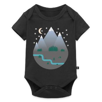 Geo Art - Baby Premium Kurzarmbody - Schwarz - Vorne