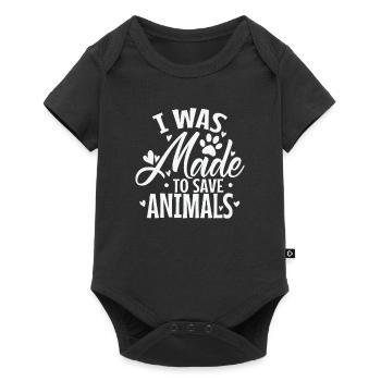 I was Made to save Animals Veterinarian Profession - Baby Premium short-sleeve bodysuit - black - Front