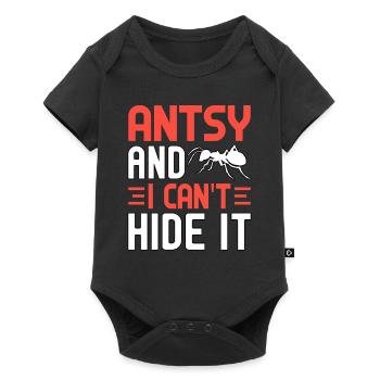 Antsy and I can't hide it - Baby Premium short-sleeve bodysuit - black - Front