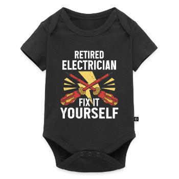 Retired Electrician Gift Electrician - Baby Premium short-sleeve bodysuit - black - Front