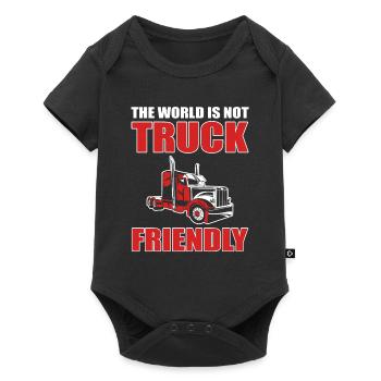 Le monde n’est pas favorable aux camionneurs - Body à manches courtes Premium Bébé - noir - Devant