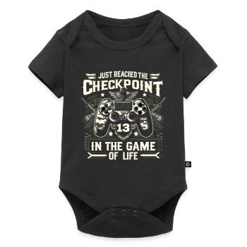 13yr BDay Funny Gamer 13 Level 13 Year Old - Baby Premium short-sleeve bodysuit - black - Front