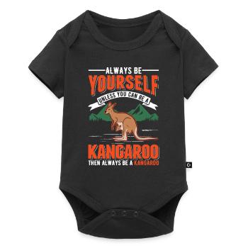 Always be yourself Kangaroo Australia Kangaroo - Baby Premium short-sleeve bodysuit - black - Front