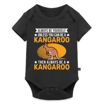 Always be yourself Kangaroo Australia Kangaroo - Baby Premium short-sleeve bodysuit - black - Front