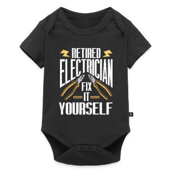 Retired Electrician Gift Electrician - Baby Premium short-sleeve bodysuit - black - Front