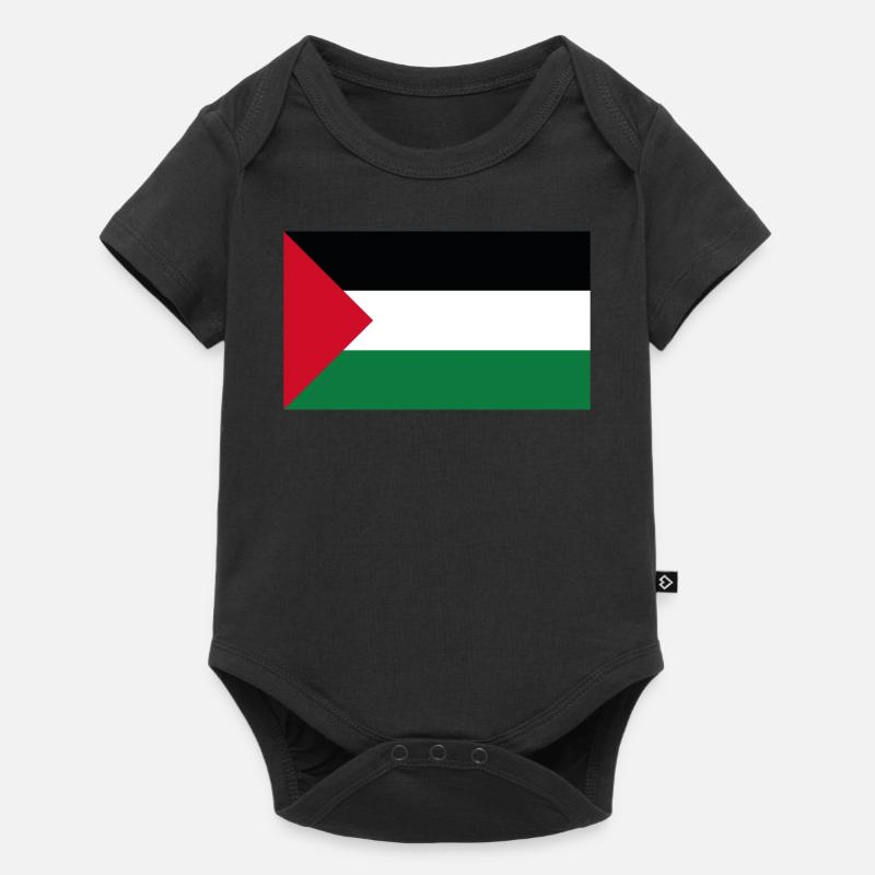 Drapeau de la Palestine - Body à manches courtes Premium Bébé - noir