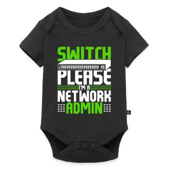 Netzwerkadministrator Programmierer - Baby Premium Kurzarmbody - Schwarz - Vorne