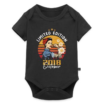 Octobre 2018 né | Octobre 2018 - Body à manches courtes Premium Bébé - noir - Devant