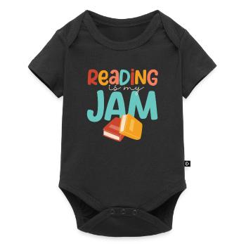 Reading is my passion Funny teacher - Baby Premium short-sleeve bodysuit - black - Front