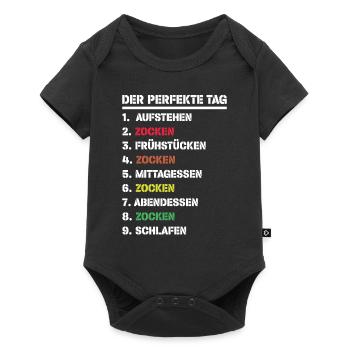 Zockertraum - Baby Premium Kurzarmbody - Schwarz - Vorne