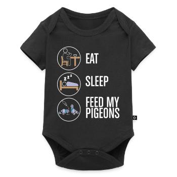 Feed My Pigeons Design for Pigeon Lovers - Baby Premium short-sleeve bodysuit - black - Front