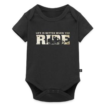 Trike Trike Rider Motor Trike Vintage Trike Bike - Baby Premium short-sleeve bodysuit - black - Front