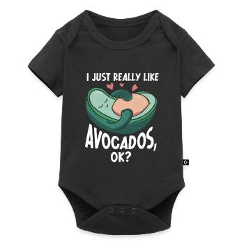Avocado I like avocados - Baby Premium short-sleeve bodysuit - black - Front