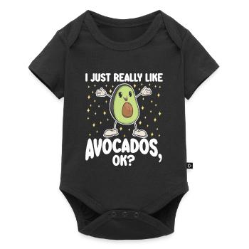 Avocado I like avocados - Baby Premium short-sleeve bodysuit - black - Front