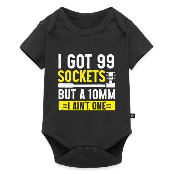 Cadeau de mécanicien - Body à manches courtes Premium Bébé - noir - Devant