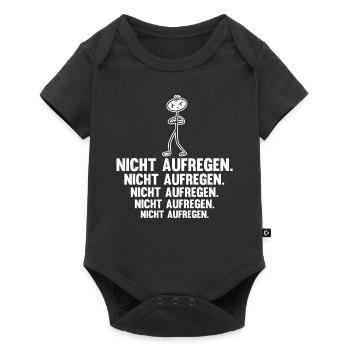 Yoga Meditieren Nicht Aufregen - Baby Premium Kurzarmbody - Schwarz - Vorne