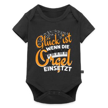 Orgel Orgelspieler Kirchenmusik - Baby Premium Kurzarmbody - Schwarz - Vorne