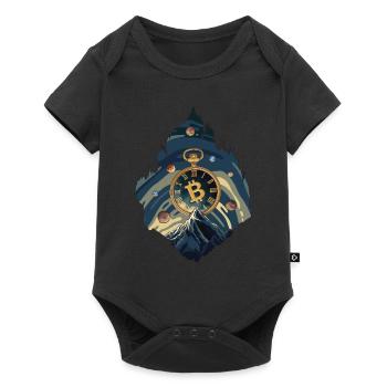 Bitcoin Clock - Baby Premium short-sleeve bodysuit - black - Front