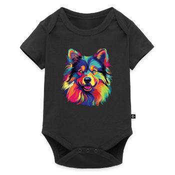Aquarelle colorée suédoise de Laponie - Body à manches courtes Premium Bébé - noir - Devant