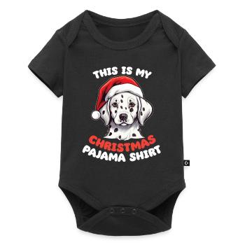 Dalmatian Christmas Pajamas Dogs - Baby Premium short-sleeve bodysuit - black - Front
