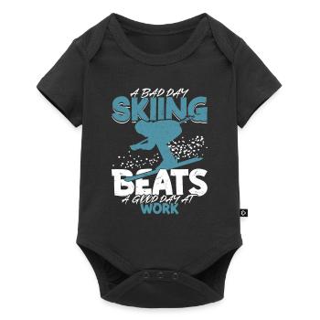 A Bad Day Skiing Beats A Good Day At Work Wintersp - Baby Premium Kurzarmbody - Schwarz - Vorne