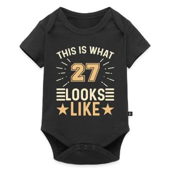On dirait - 27 ans 27e anniversaire - Body à manches courtes Premium Bébé - noir - Devant