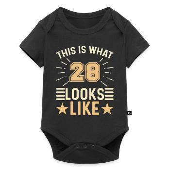 On dirait - 28 ans 28e anniversaire - Body à manches courtes Premium Bébé - noir - Devant