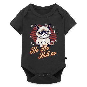 Angry Cat Xmas Sarcastic Funny Cat Meme - Baby Premium short-sleeve bodysuit - black - Front
