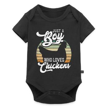 Amoureux de la poule Fermier Poulailler Amoureux de la poule - Body à manches courtes Premium Bébé - noir - Devant