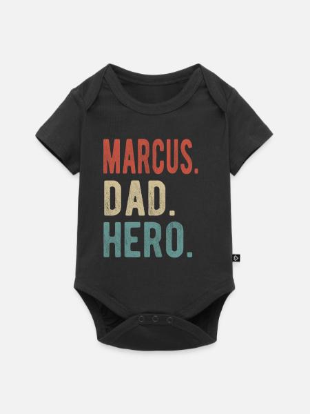 Marcus Papa Held - Baby Premium Kurzarmbody - Schwarz