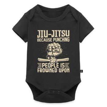 Jiu-Jitsu because punching people is frowned upon - Baby Premium short-sleeve bodysuit - black - Front