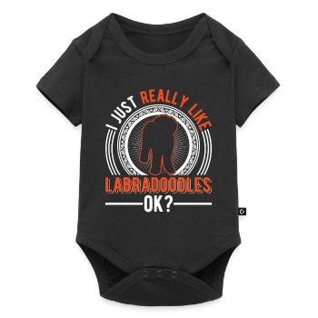 J’aime bien les Labradoodles - Body à manches courtes Premium Bébé - noir - Devant