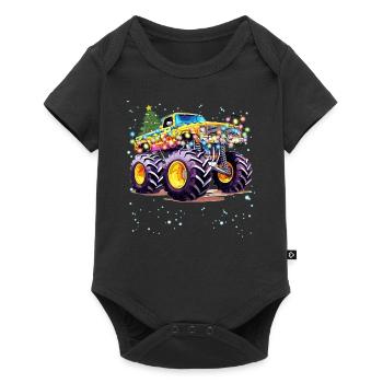 Monster Truck Funny Noël Design pour Garçons, Hommes - Body à manches courtes Premium Bébé - noir - Devant