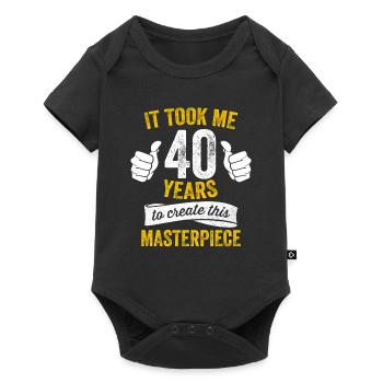 Drôle 40 ans blague 40e anniversaire Gag fierté - Body à manches courtes Premium Bébé - noir - Devant
